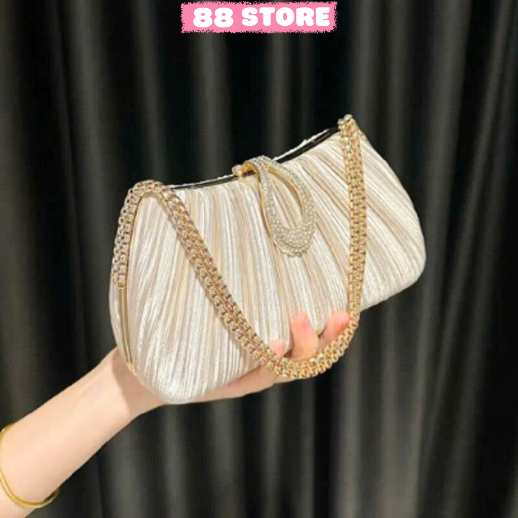 Túi xách nữ đi tiệc đi chơi sang chảnh đính đá lấp lánh hàng quảng châu cao cấp 88store A-63