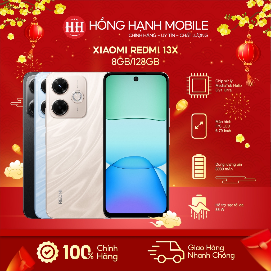 Điện Thoại Xiaomi Redmi 13x 8GB/128GB - Hàng Chính Hãng