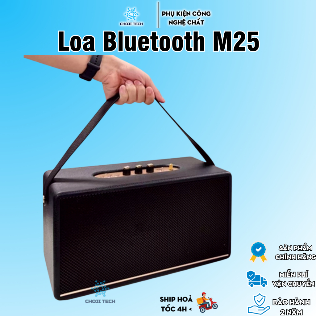 LOA BLUETOOTH M25 CÔNG SUẤT 50W CÓ QUAI XÁCH MÂU MỚI 2025 BASS MẠNH BLUETOOTH 5.3 4.9 (33) Đã bán 18