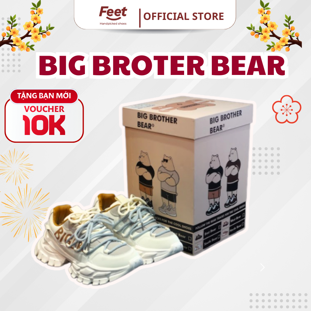 Giày Sneaker Nữ Bigbrother West Bear Giày Chunky Da Nappa Cao Cấp Thiết Kế Năng Động Dễ Phối Đồ