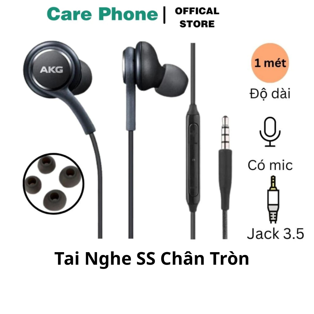 Tai Nghe Nhét Tai Ss AKG s10 - s10 plus màu đen jack cắm 3.5 Bảo Hành 6 Tháng Lỗi 1 Đổi 1