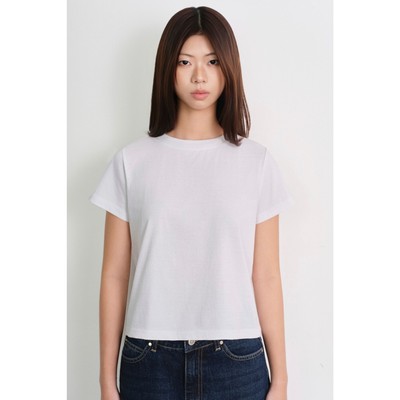 LIBÉ WORKSHOP - Áo thun cotton trắng tay ngắn 7474