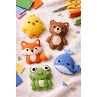 Vải dạ nỉ handmade làm đồ thủ công, sách vải, móc khoá, trang trí