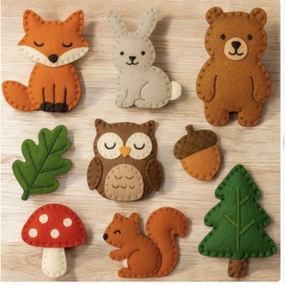 Vải dạ nỉ handmade làm đồ thủ công, sách vải, móc khoá, trang trí