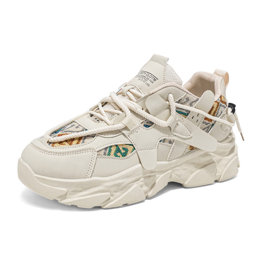 Giày sneaker nam thể thao đế độn tăng chiều cao trending gtt29 kaki