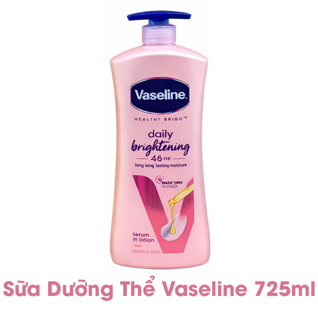 Vaseline Sữa Dưỡng Thể Healthy Bright Daily Brightening 48HR 725ml- Cấp Ẩm Cho Da Mềm Mại