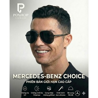Kính mát râm nam Mercedes Benz cao cấp chống lóa tròng polaroid phân cực đi ngày đêm chống uv400