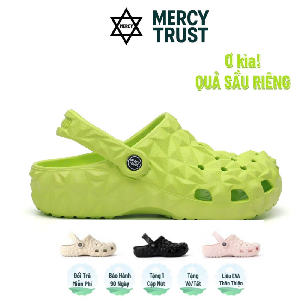 [Tặng 10 Sticker Ngẫu Nhiên] Dép Sục MERCY TRUST Kim Cương Nam Nữ Cao 3cm Chất liệu EVA An toàn Êm Nhẹ Chống trượt-knb