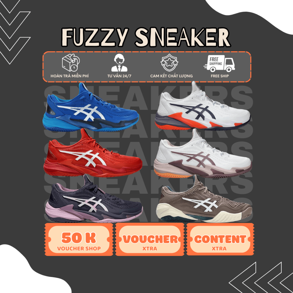 Giày Thể Thao Tennis Pickleball Asics Court FF3 Novak Full Màu.