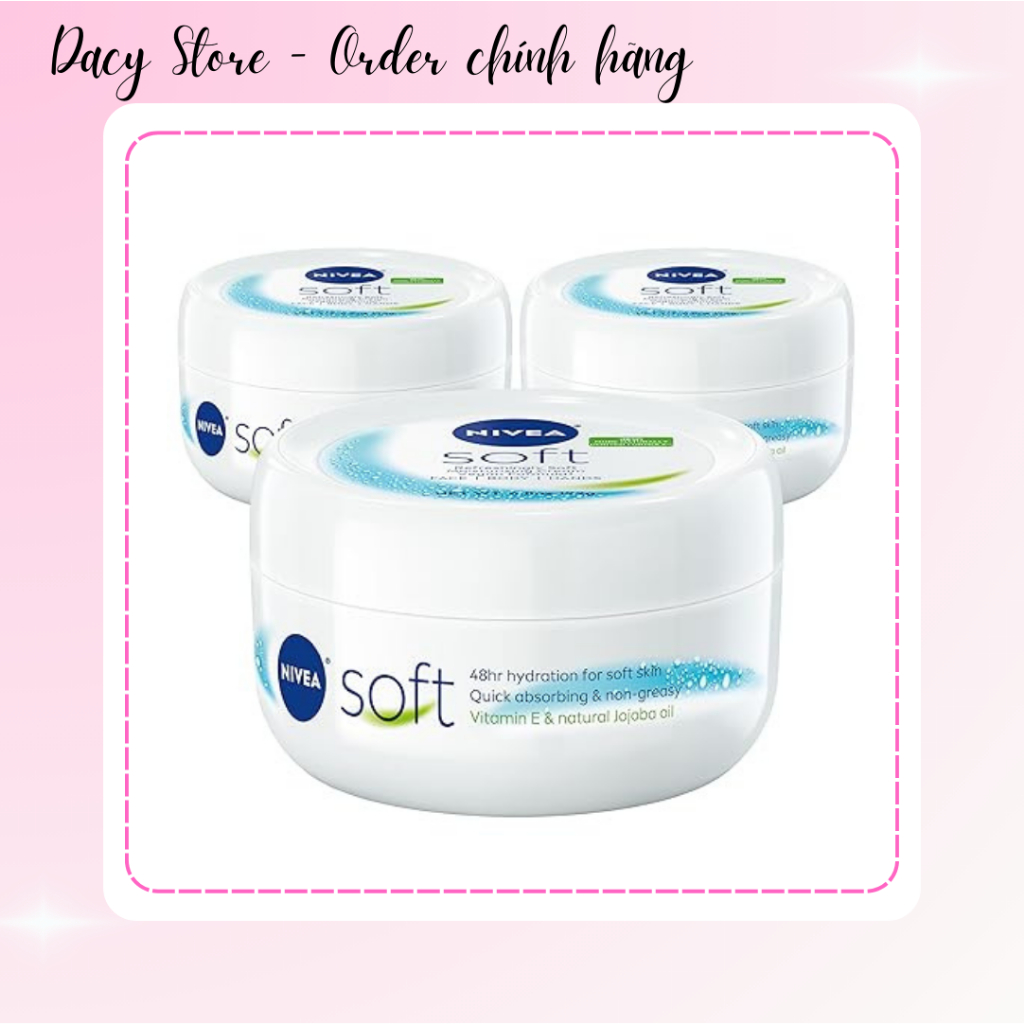 NIVEA Soft Moisturizing Cream – Kem dưỡng ẩm dịu nhẹ cho mặt – body – tay