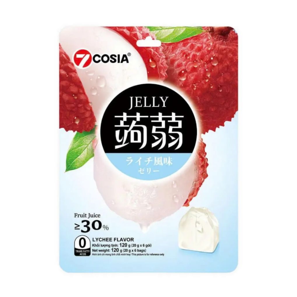 [Date Mới] Thạch Puri Konjac Pop vị vải 7Cosia gói 120g (1 Gói) (KKM)