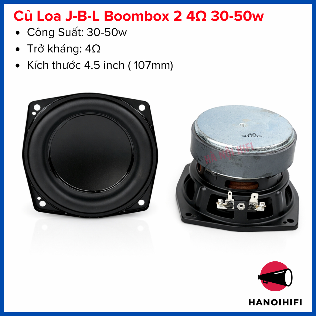 Củ loa mid bass 4inch Boombox 2, bb2 bass cực mạnh hàng chuẩn đẹp thay thế loa, diy âm thanh