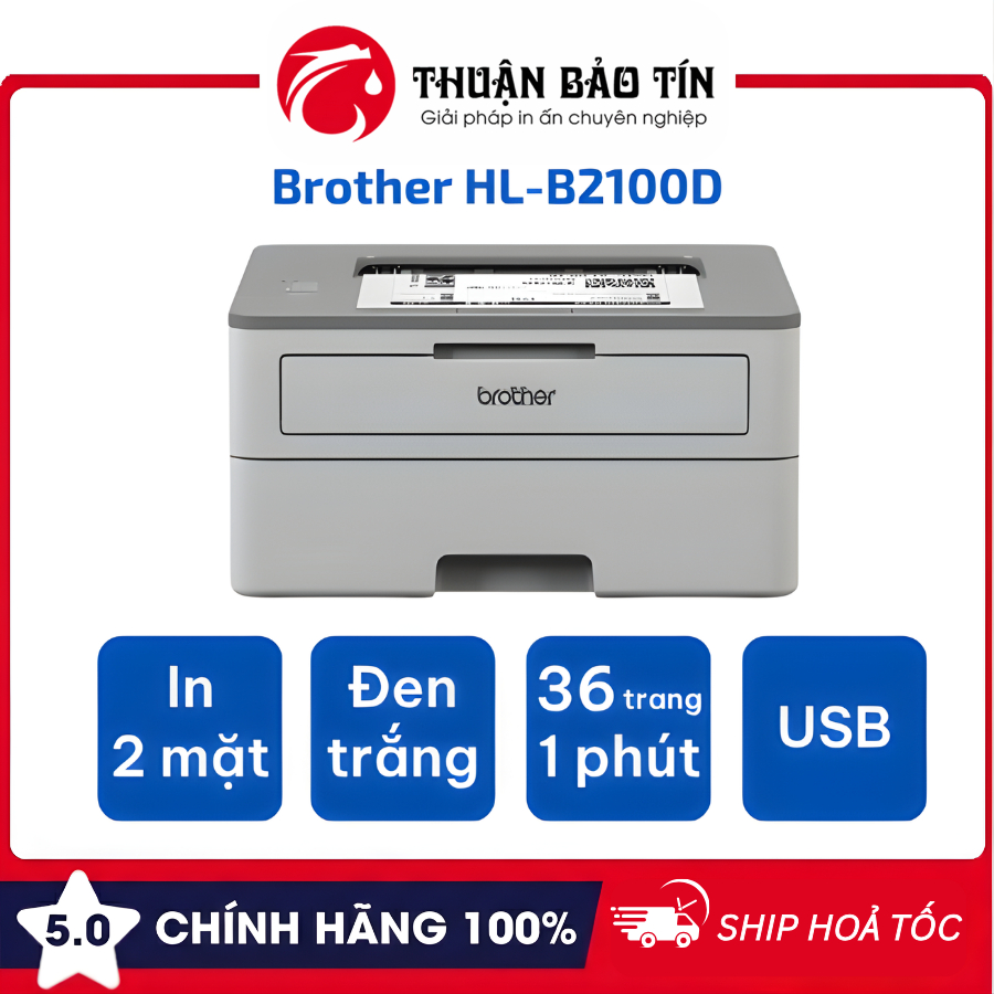 Máy In Laser Brother HL-B2100D – In 2 Mặt Tự Động – Chính Hãng