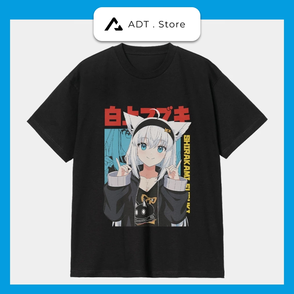 Áo thun Shirakami Fubuki Hololive - My Hero Academia Shoto Todoroki - Kim Jong Un North Face đủ size