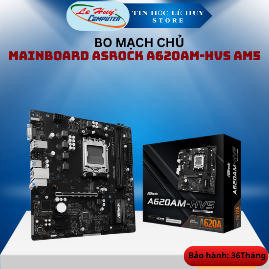 Mainboard Asrock A620AM-HVS AM5 - Hàng Chính Hãng