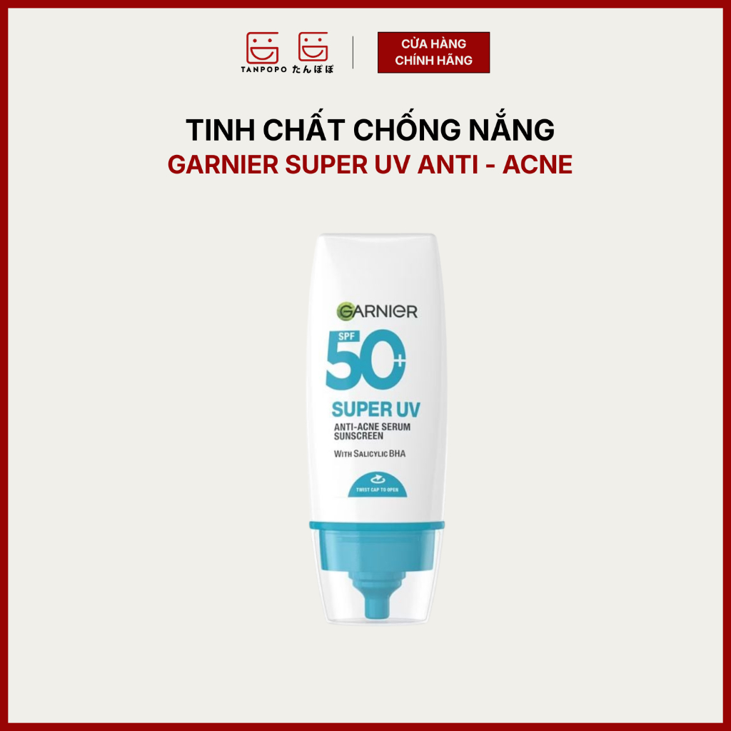Kem Chống Nắng Garnier Super UV Anti - Acne Serum Sunscreen SPF 50+ 30ml