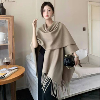 Khăn Choàng Dạ Nữ Cao Cấp Form Rộng Ấm Áp Phong Cách Hàn Quốc Mềm Mại Như Áo Choàng Mùa Đông