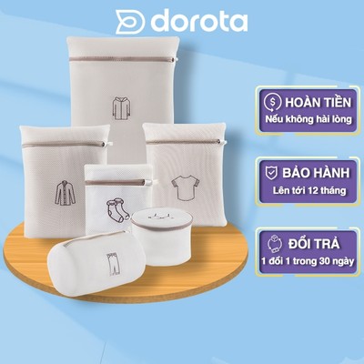 Túi giặt đồ máy giặt Hàng cao cấp 3 lớp DOROTA vải lưới loại dày đựng quần áo, đồ lót, tất vớ TG1