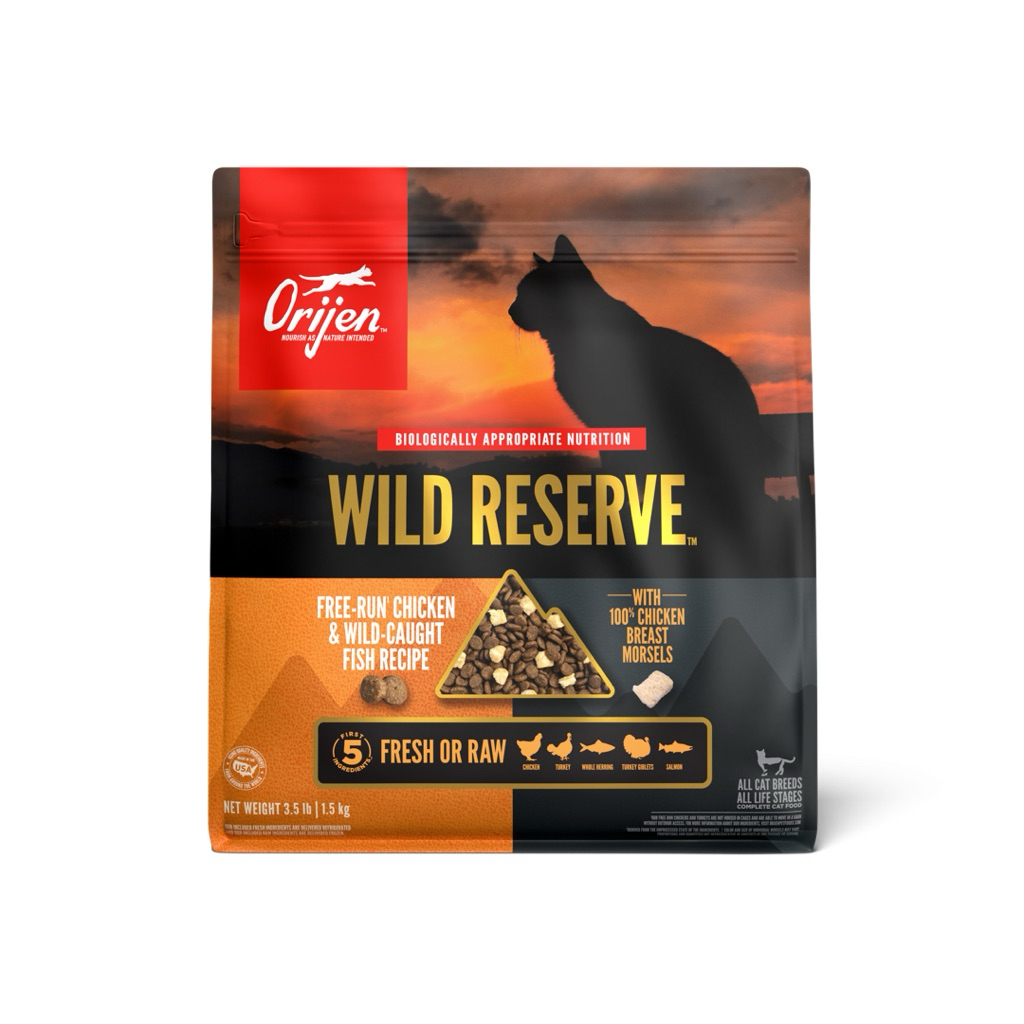 ORIJEN WILD RESERVE Free-Run Chicken & Wild Caught Fish: Gà Thả Vườn Hữu Cơ, Cá Biển Thiên Nhiên & T