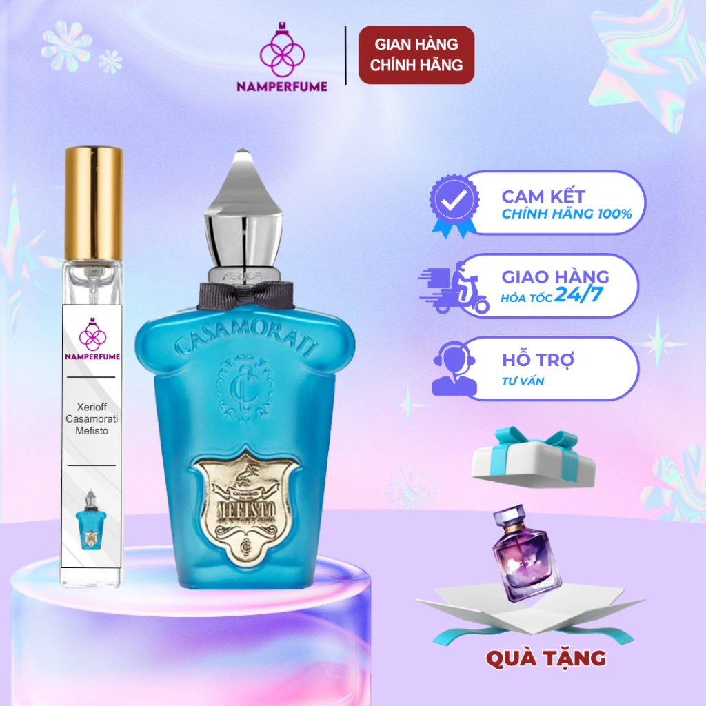 (Auth-10ml) Nước Hoa Nam Xerjoff Casamorati Mefisto EDP chính hãng, chai chiết 10ml, 20ml