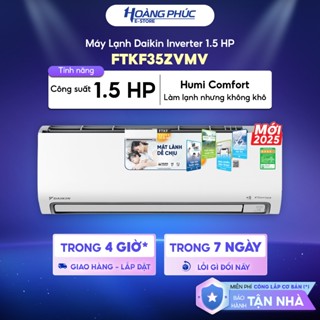 Máy Lạnh | Điều Hoà DAIKIN Inverter 1.5 HP FTKF35ZVMV - Series FTKF {Toàn Quốc}(CHỈ GIAO - KHÔNG LẮP)