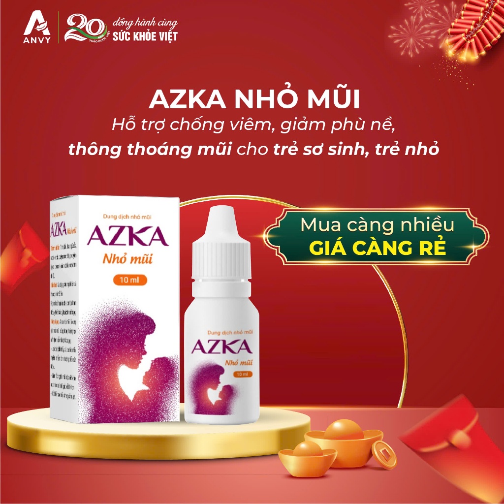 Azka Nhỏ Mũi - Giải pháp chống viêm, giảm phù nề hiệu quả và an toàn cho trẻ sơ sinh, trẻ nhỏ