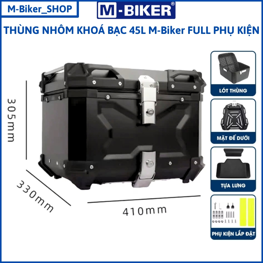 𝐌𝐁𝐢𝐤𝐞𝐫_ Thùng nhôm xe, thùng nhôm xe máy, thùng top nhôm, 22l-28l-35l-45l, chính hãng mbiker