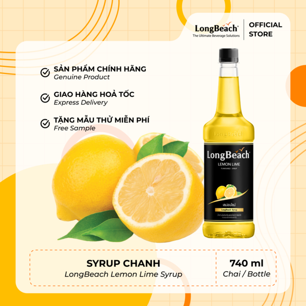 Siro Chanh - LongBeach Lemon Lime Syrup 740ml