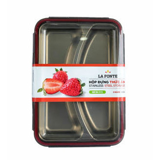 Hộp Đựng Thức Ăn Inox 304 La Fonte 3 Ngăn 002059