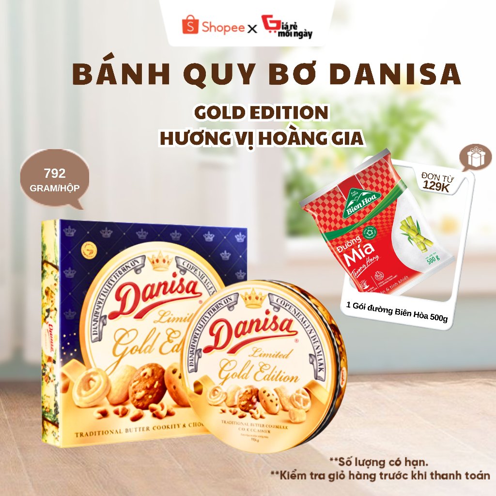 Bánh Quy Bơ Danisa Limited Gold Edition -Hương Vị Hoàng Gia 792g
