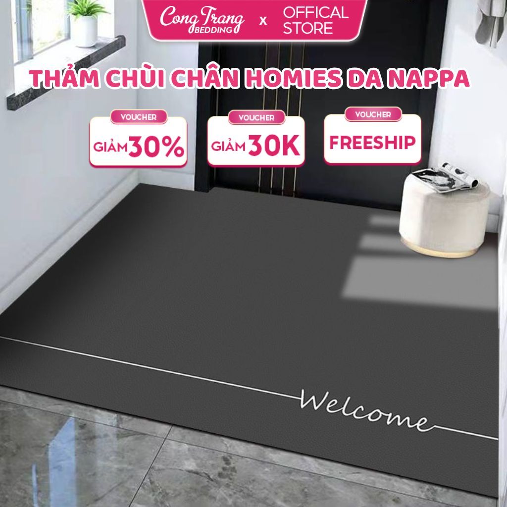 Thảm Silicon, Thảm Lau Chân Bùn Tảo Da Napas Silicon HOMIES Chùi Chân HOẠT HÌNH dễ thương siêu thấm hút 40x60cm