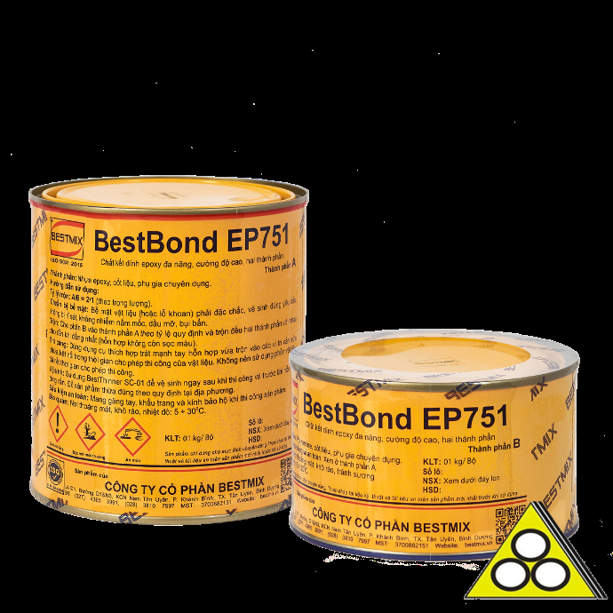 Bộ 1kg Keo Cấy Thép BestBond EP751 Bestmix Epoxy Kết Dính Cường Độ Cao Sikadur 31 Sika