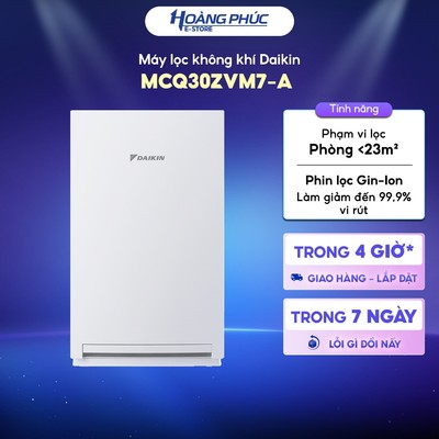 Máy Lọc Không Khí DAIKIN MCQ30ZVM7 (<23m²) MCQ30ZVM7-A | MCQ30ZVM7-G | MCQ30ZVM7-P {Toàn Quốc}