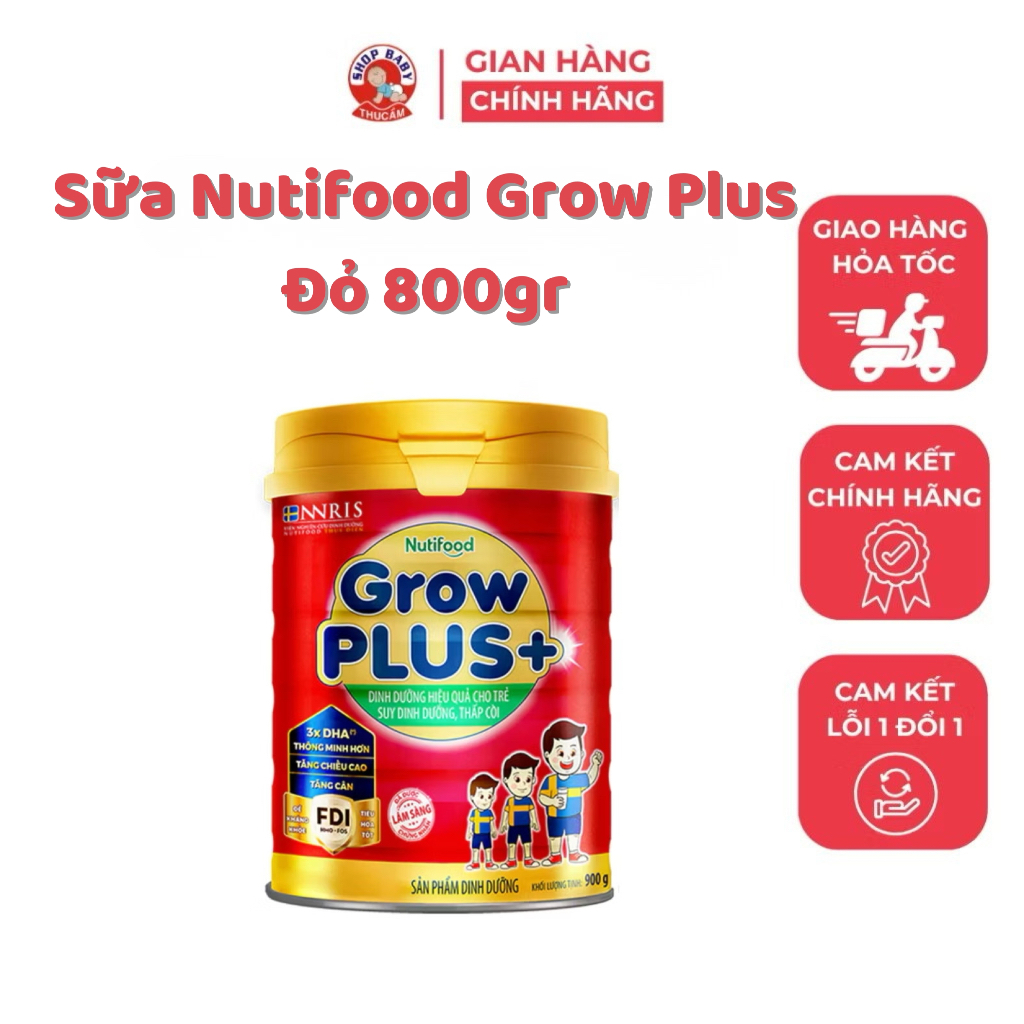 Sữa Nutifood Grow Plus Đỏ 800gr