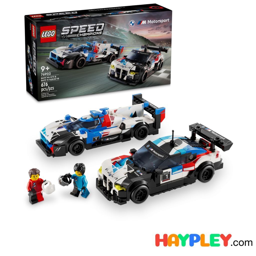 Đồ chơi lắp ráp 76922 BMW M4 GT3 & BMW M Hybrid V8 - 676 chi tiết