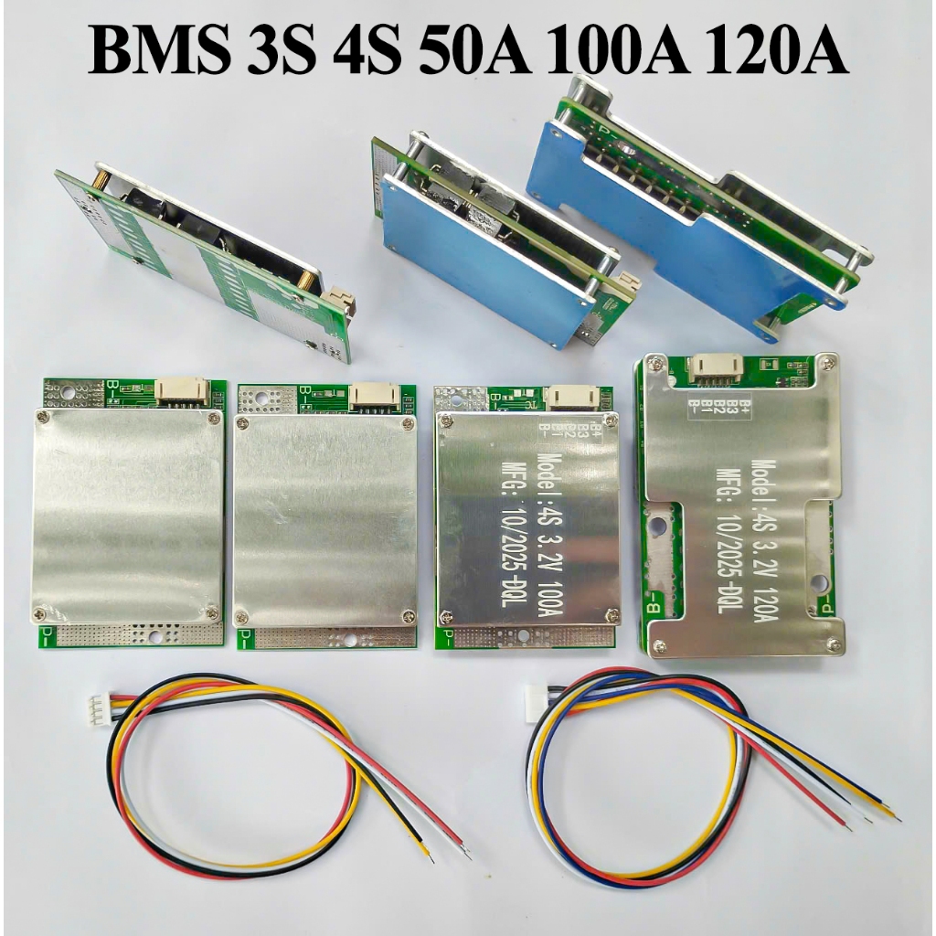 Mạch bảo vệ Pin BMS 3S 4S 50A 100A 120A sạc xả chung cổng
