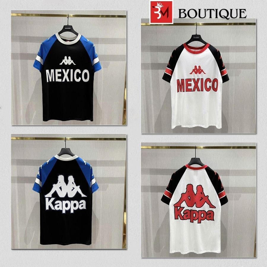 Áo Phông Kappa In Chuwx Mexico Phối Tay Siêu Chất - Áo Thun Nam Nữ Kx In Hình Chất Cotton APC0184