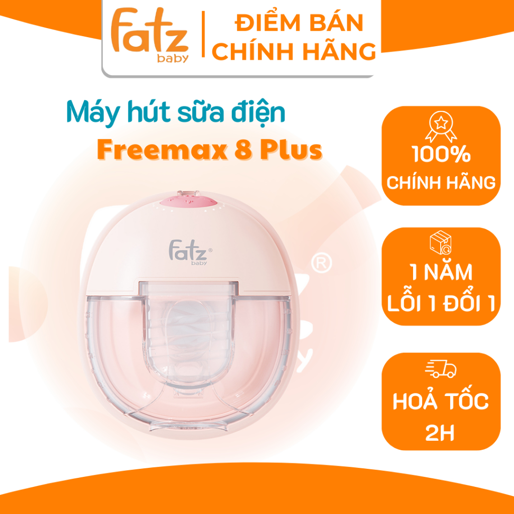 Máy hút sữa điện rảnh tay Fatz baby không dây chườm ấm Freemax 8 Plus