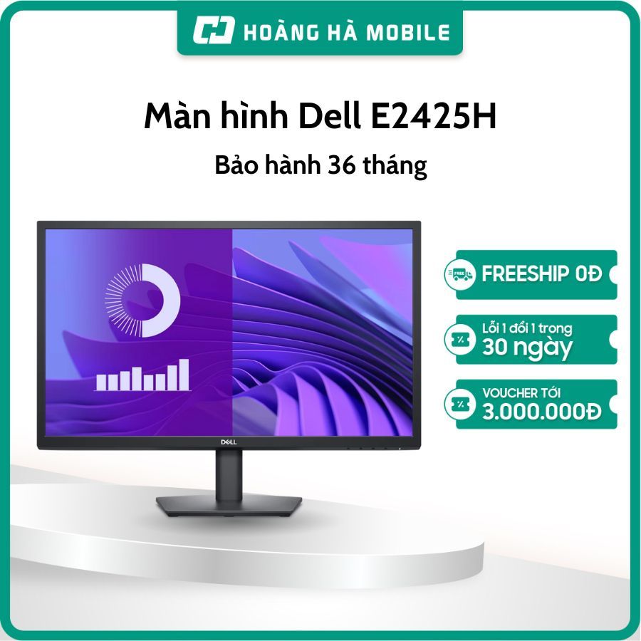 Màn hình Dell E2425H (23.8 inch/FHD/VA/75Hz/5ms) - Bảo hành chính hãng 36 tháng