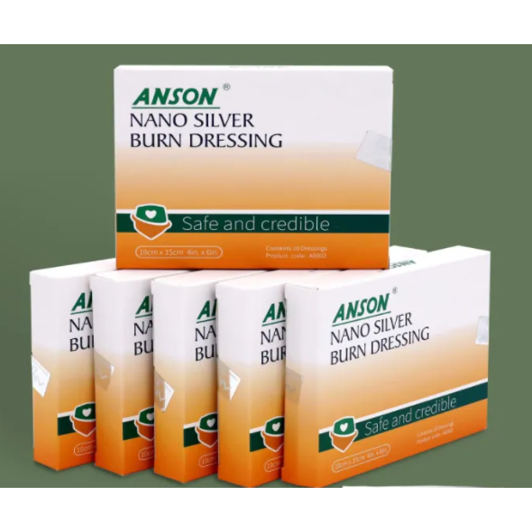 Gạc y tế Anson nano silver burn dressing (Gạc vết thương bỏng nano bạc Anson) - 1 miếng