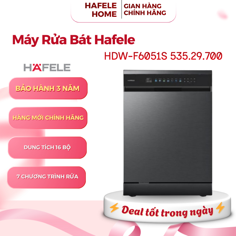 Máy Rửa Chén Độc Lập HDW-F6072B Hafele 535.29.700 - Màn Hình Hiển Thị Màu Sắc - EEH