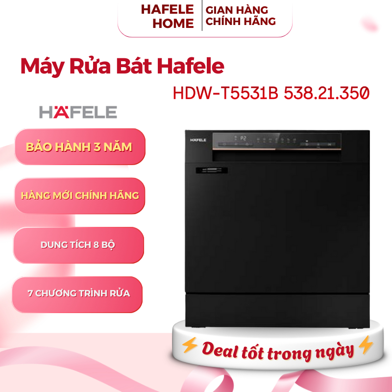 Máy Rửa Chén Mini Hafele HDW-T5531B 538.21.350 - Dung Tích 8 Bộ Đồ Ăn Châu Âu - EEH