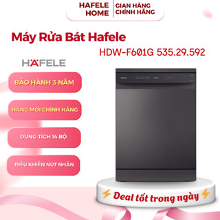 Máy Rửa Chén Hafele HDW-F601G 535.29.592 - Dung Tích 14 bộ - Điều Khiển Nút Nhấn - EEH
