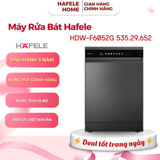 Máy Rửa Chén Độc Lập Hafele HDW-F6052G 535.29.652 - Sức Chứa 15 Bộ - Đèn UV Diệt Khuẩn - EEH
