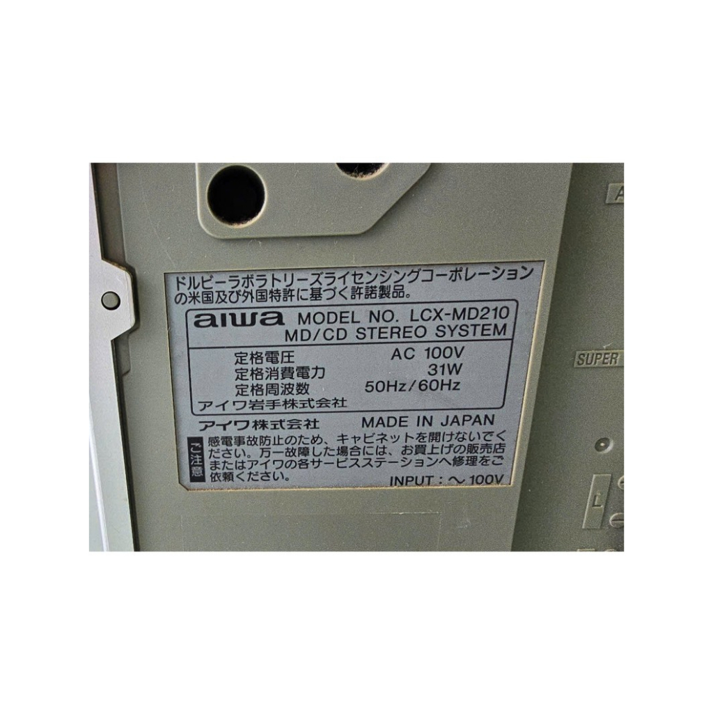 Dàn âm thanh mini Aiwa LCX-MD210 | 110v