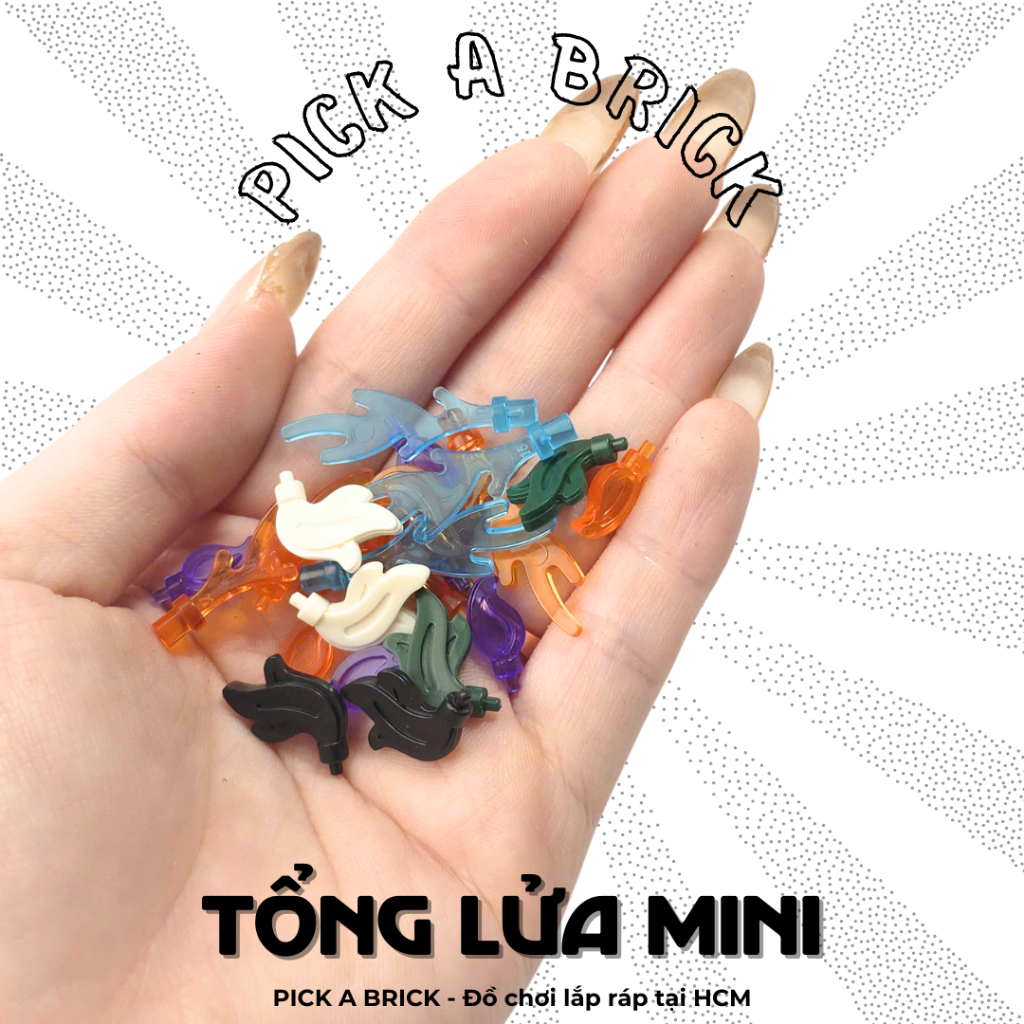 TỔNG Combo 10 cục lửa mini - Ngọn lửa bếp - Đồ chơi mô hình mini hiệu ứng