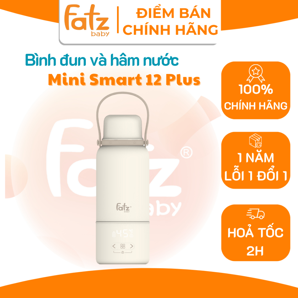 Bình đun và hâm nước pha sữa di động Mini Smart 12 Plus Fatz baby - 500ml