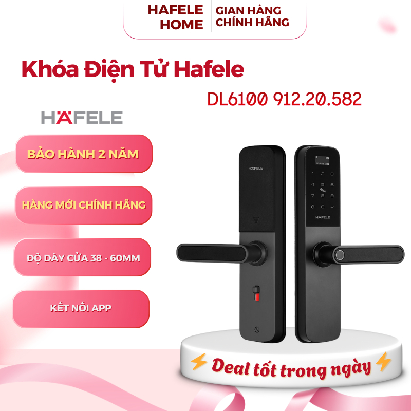 Khóa Vân Tay Hafele DL6100 912.20.582 - Thiết Kế Hiện Đại – Bảo Mật Thông Minh - EEH