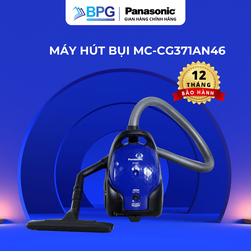 Máy hút bụi Panasonic MC-CG371AN46 1600W – Túi chứa bụi 1.4 lít – Bảo hành chính hãng 12 tháng