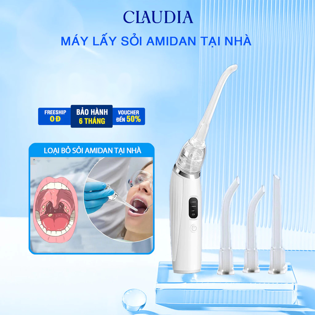 Máy hút sỏi amidan chuyên dụng, làm sạch hốc amidan, giảm viêm CSSD242 Claudia
